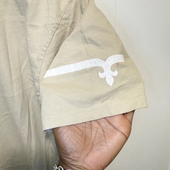 Rock Revival Sand Beige Aaric Graphic Print Short Sleeve T-Shirt Top Mens Size M - Picture 4 of 11